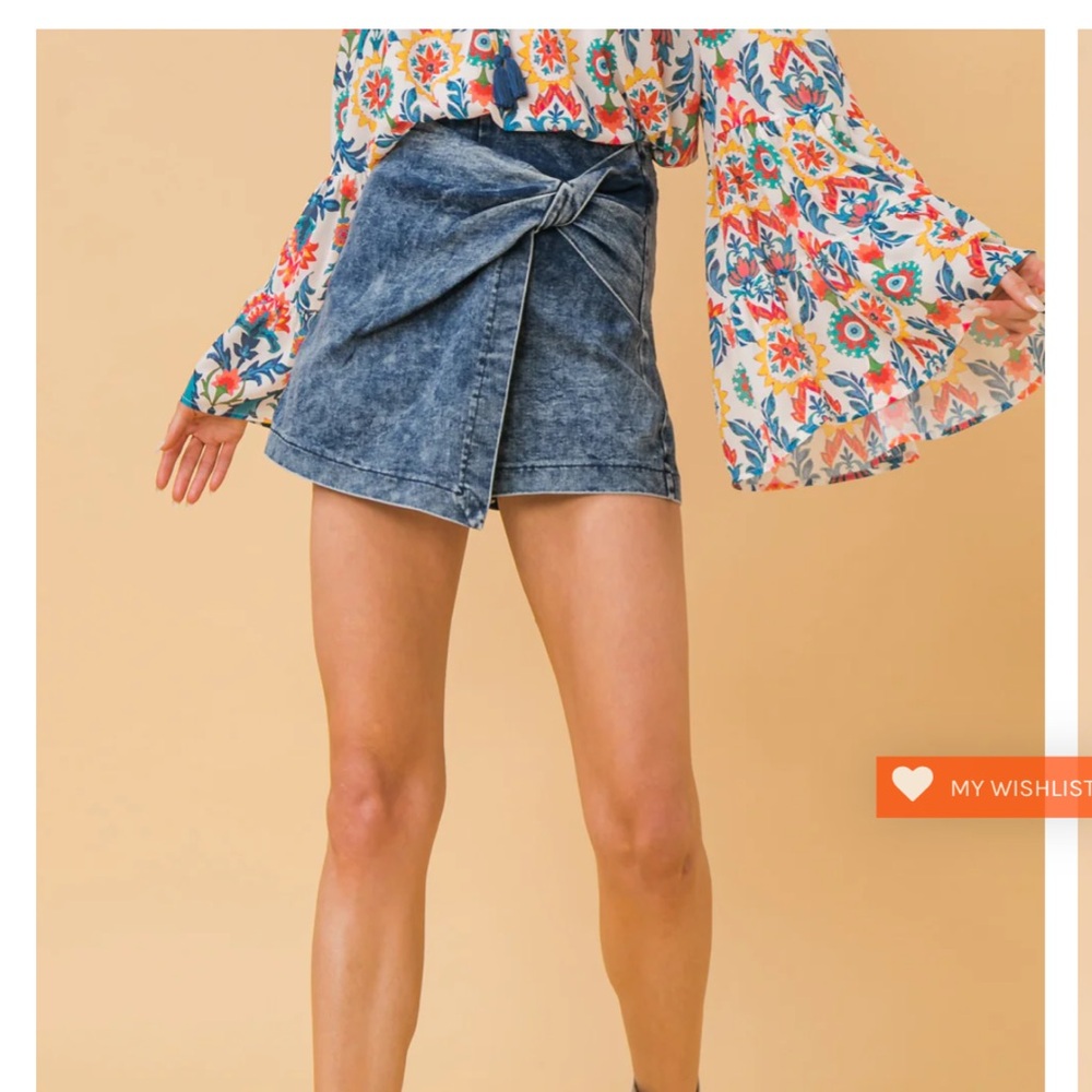 Flying tomato denim skort